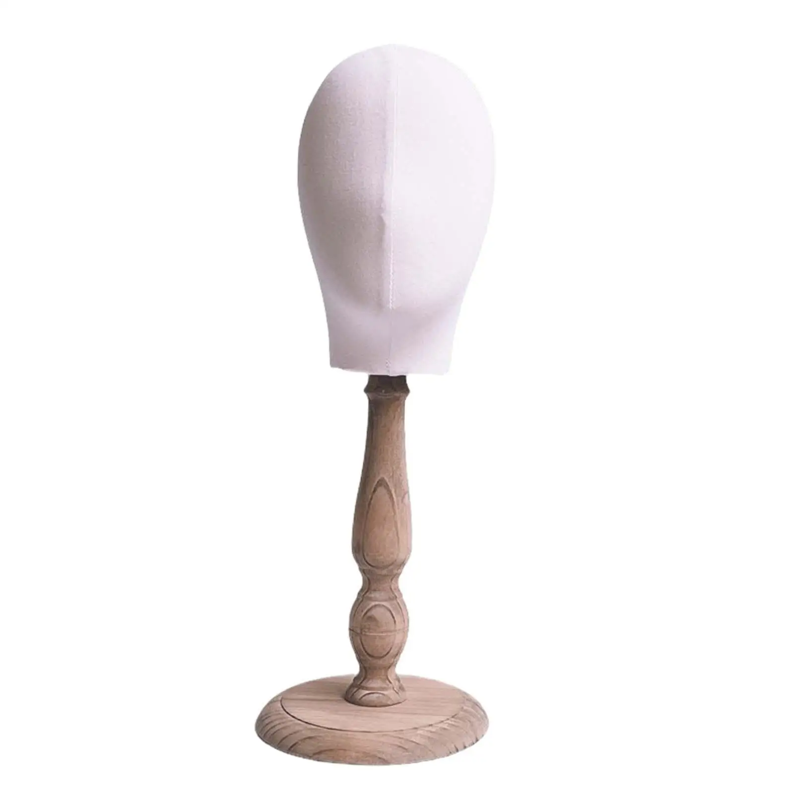 

Mannequin Head Hat Display Stand Detachable Wood Stand Hat Hairpieces Display Stand for Eyeglasses Earphones Hats Wigs Headphone