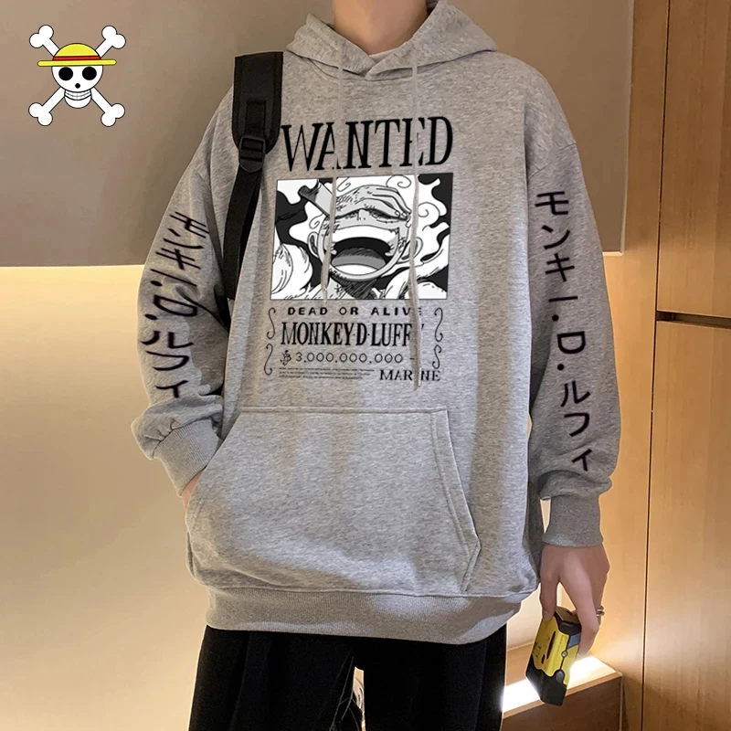 

Autumn/Winter Men's Latest Anime Hoodie Gear 5-Way Flying Sun God Printed Hooded Pullover Men/Women Sports Shirt Casual Clothing