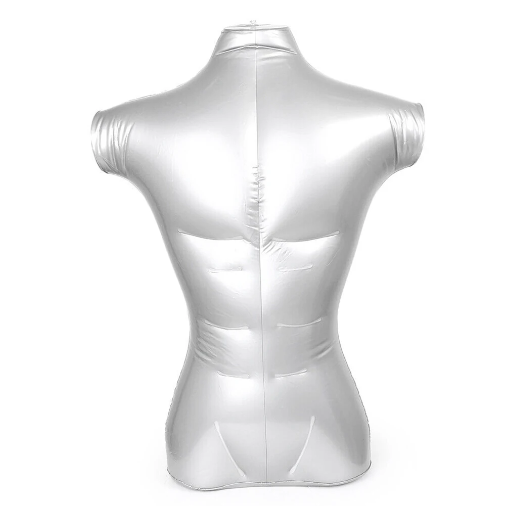 72cm Inflatable Male Man Torso Model Half Body Without Arm Mannequin Top Shirt Clothing Display Props Men Dummy Torso Model