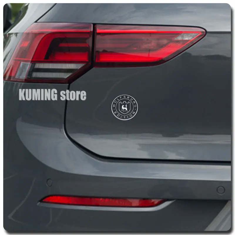 독일 볼프스부르크 엠블럼 데칼 차체 배지, VW 골프 R 3 4 5 6 7 8 MK3 MK4 파사트 티구안 투아렉 3D 금속 스티커