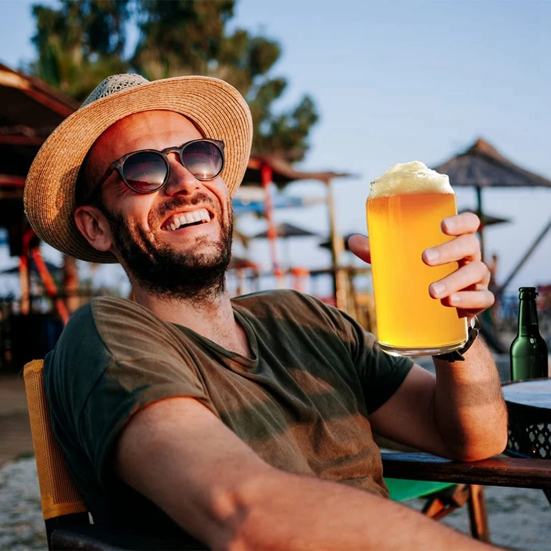 Vasos de cerveza con tapas y pajitas de vidrio, paquete de 2 vasos de  vidrio de 16 onzas con forma d…Ver más Vasos de cerveza con tapas y pajitas  de