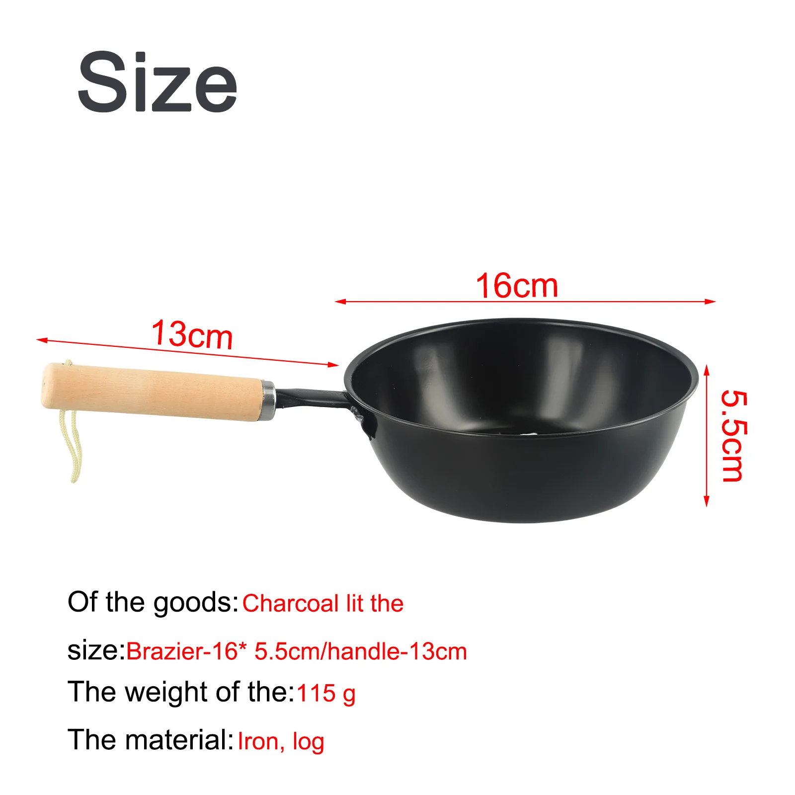 

16*5.5cm/ 6.29*2.16inch Stove BBQ Tool Charcoal Pot Charcoal Stove Black L*W For Kitchen Tool High Quality Portable Brand New