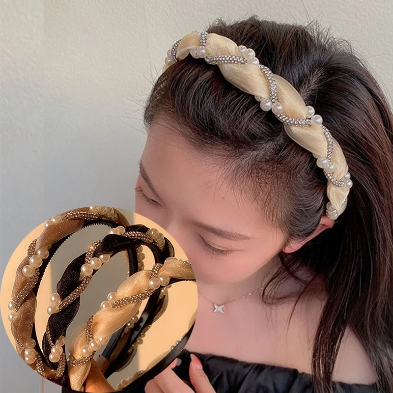 Women's Rhinestone Crystal Headband - Sparkly Hair Hoop Accessory For Parties, Casual Wear