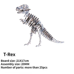 Wooden T - Rex 3D Puzzle - Laser - Cut DIY Educational Toy (Tyrannosaurus)