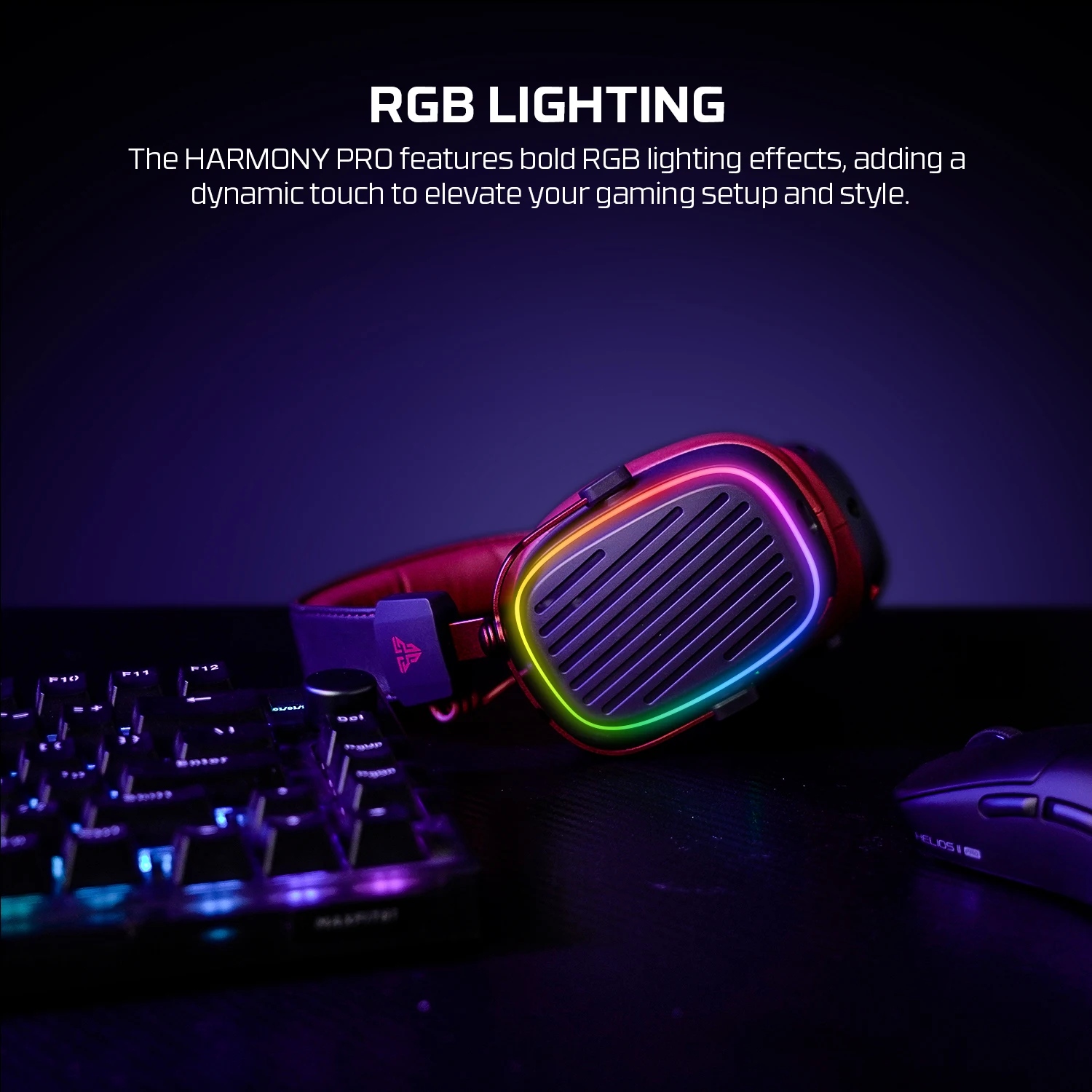 FANTECH Harmony pro Wireless Headset witch Microphone ENC Active Noise-cancelling and DIY Macro Wireless Mode for PC PS4 PS5 NS