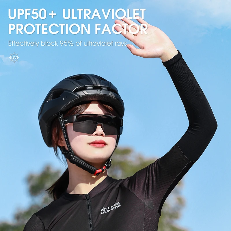 WEST BIKING Cycling Sleeve Sport Running Arm Warmers sun protection arm sleeves arm sleeves cooling arm sleeves UV Protect Arm Sleeves Basketball Outdoors Sports Wear Protective Gear