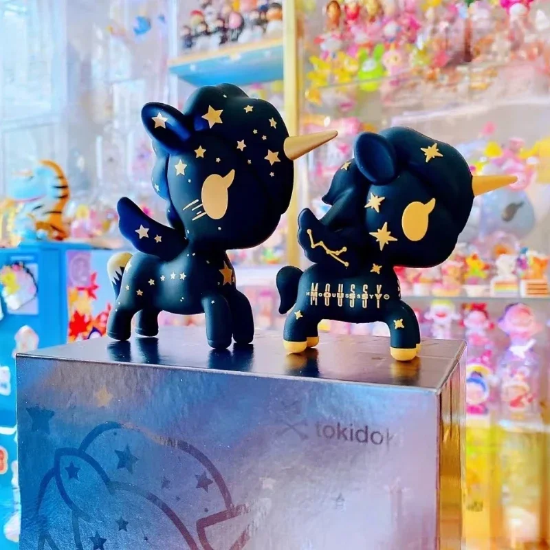 Ultimo Tokidoki 5 Pollici Unicorno Oro Nero Star Action Figure Collezione Esclusiva Giocattolo Ornamento Pony Regalo Decorazione Della Casa
