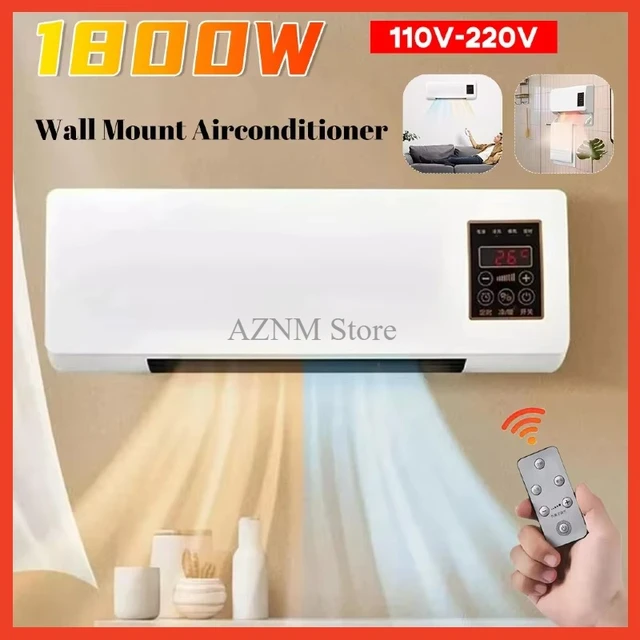 Climatiseur mural portable 1800W avec télécommande, climatiseur split multifonctionnel pour la maison 1