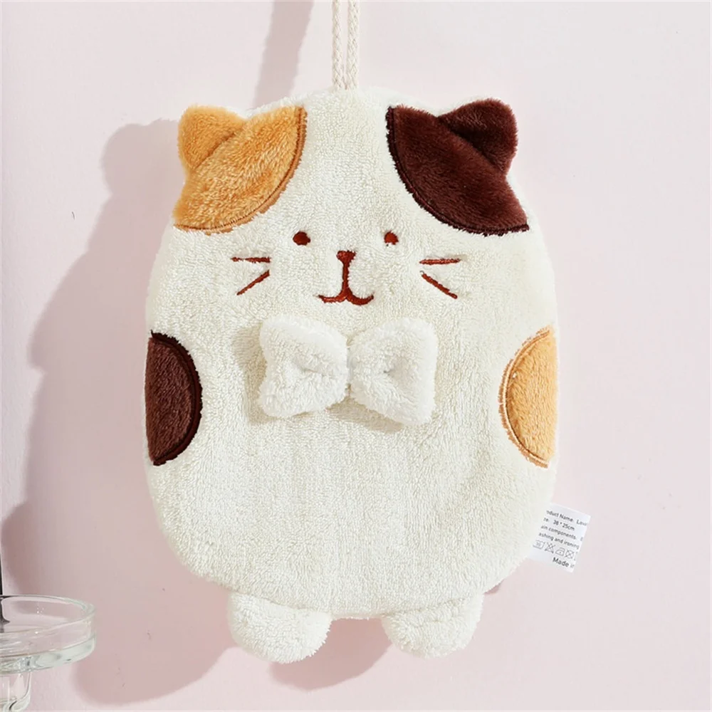 

Cute Kitten Hanging Hand Towel Absorbent And Lint Free Hand Towel Washroom Kitchen Towel Quick Dry Cloth