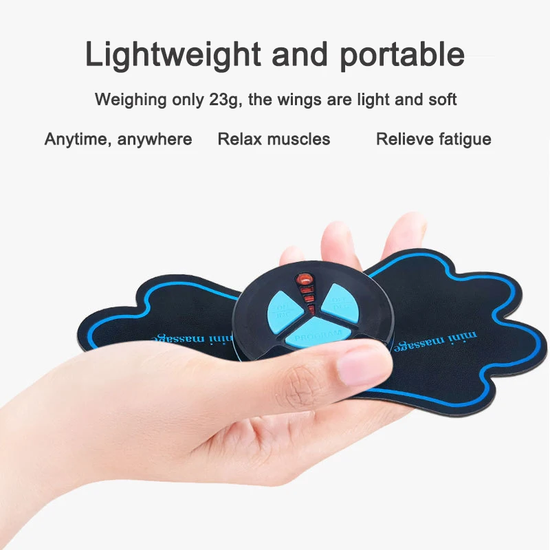 New Mini Neck Massager Portable Electric Cervical Spine and Back Muscle Massager to Relieve Fatigue Massage Pad Body Massager