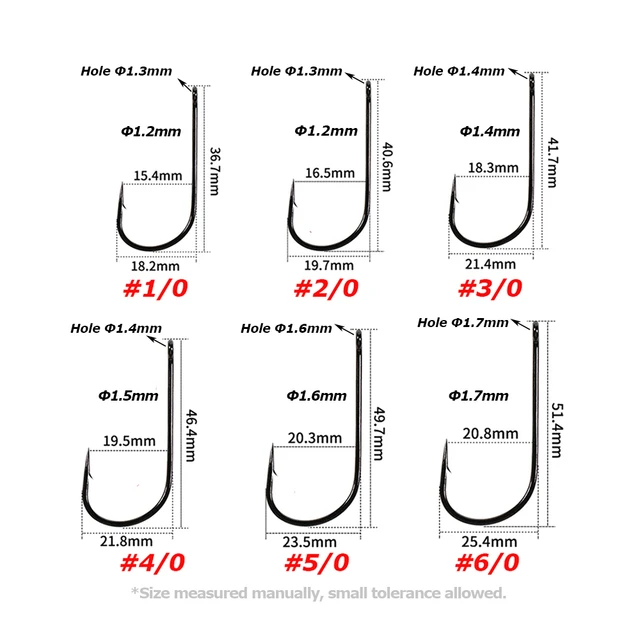 Elllv 20pcs 1# - 5/0 Barbless Saltwater Streamer Fly Hook High