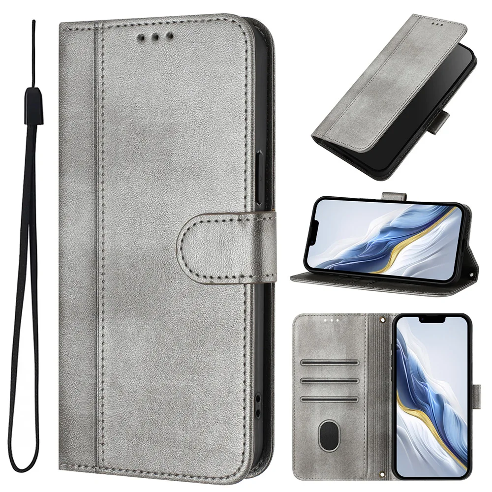 Vintage Leather Flip Phone Wallet Case with Stand Cover