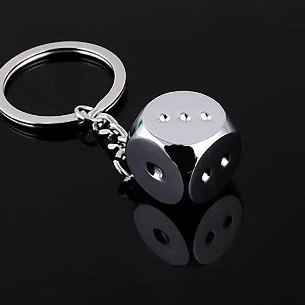 

Креативные личные игральные кости брелок металлические кубики цепочка для ключей