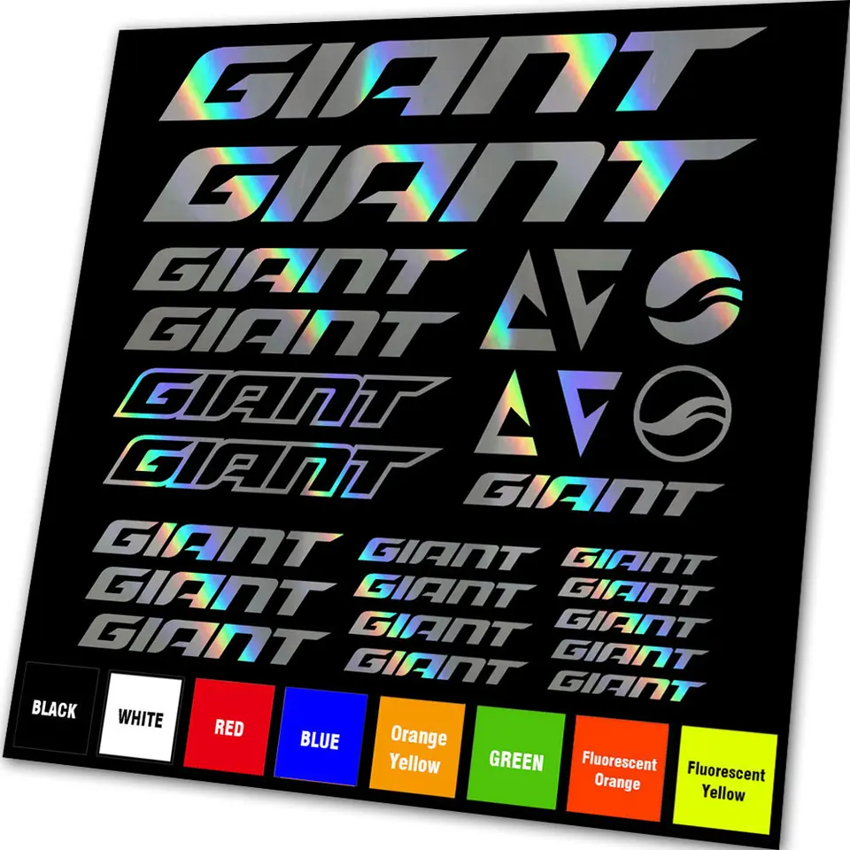 Autocollants Vélo GIANT - Lot De 2 Décalcomanies Vinyle - Cyclisme VTT