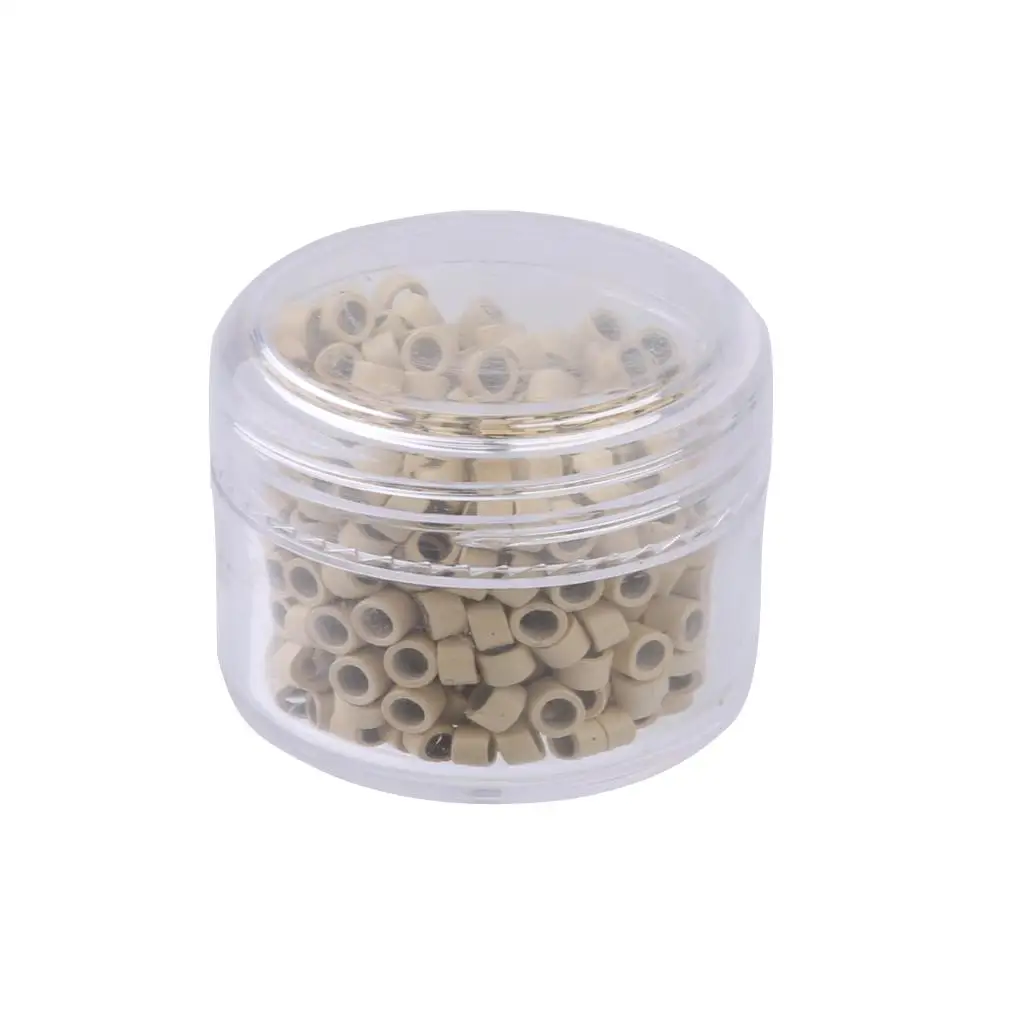 500개 나노 링 마이크로 비즈 인간 모발 연장 루프 3mm