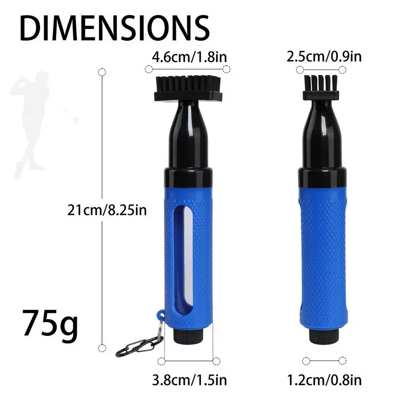 Golf club cleaning brush spray bottle brush Press type cleaning Club Cleaner Groove Cleaner Kit Cleaning Golf Accessories Tool 6