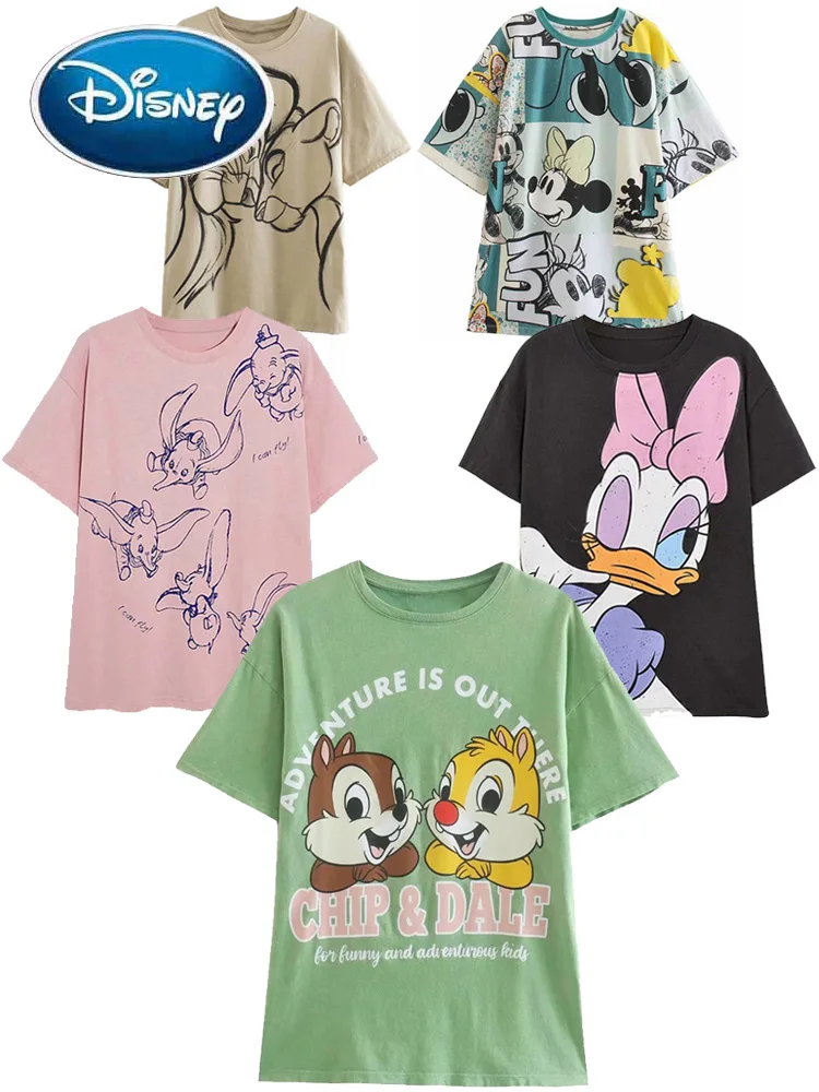 Disney T Shirt Mickey Mouse Winnie The Pooh Bear Bambi Peter Pan Fairies Daisy Duck Dumbo Cartoon Print Women Cotton Tee Tops T Shirts Aliexpress
