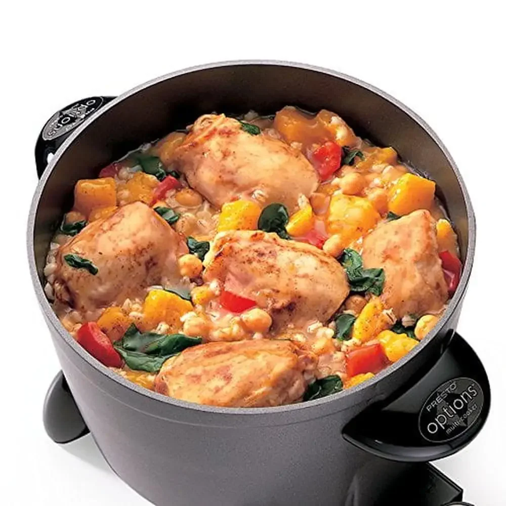 Multi-Cooker Steamer Versatile Cooking Appliance Steaming Roasting Frying Control Master® Heat Control Easy Draining Basket 4