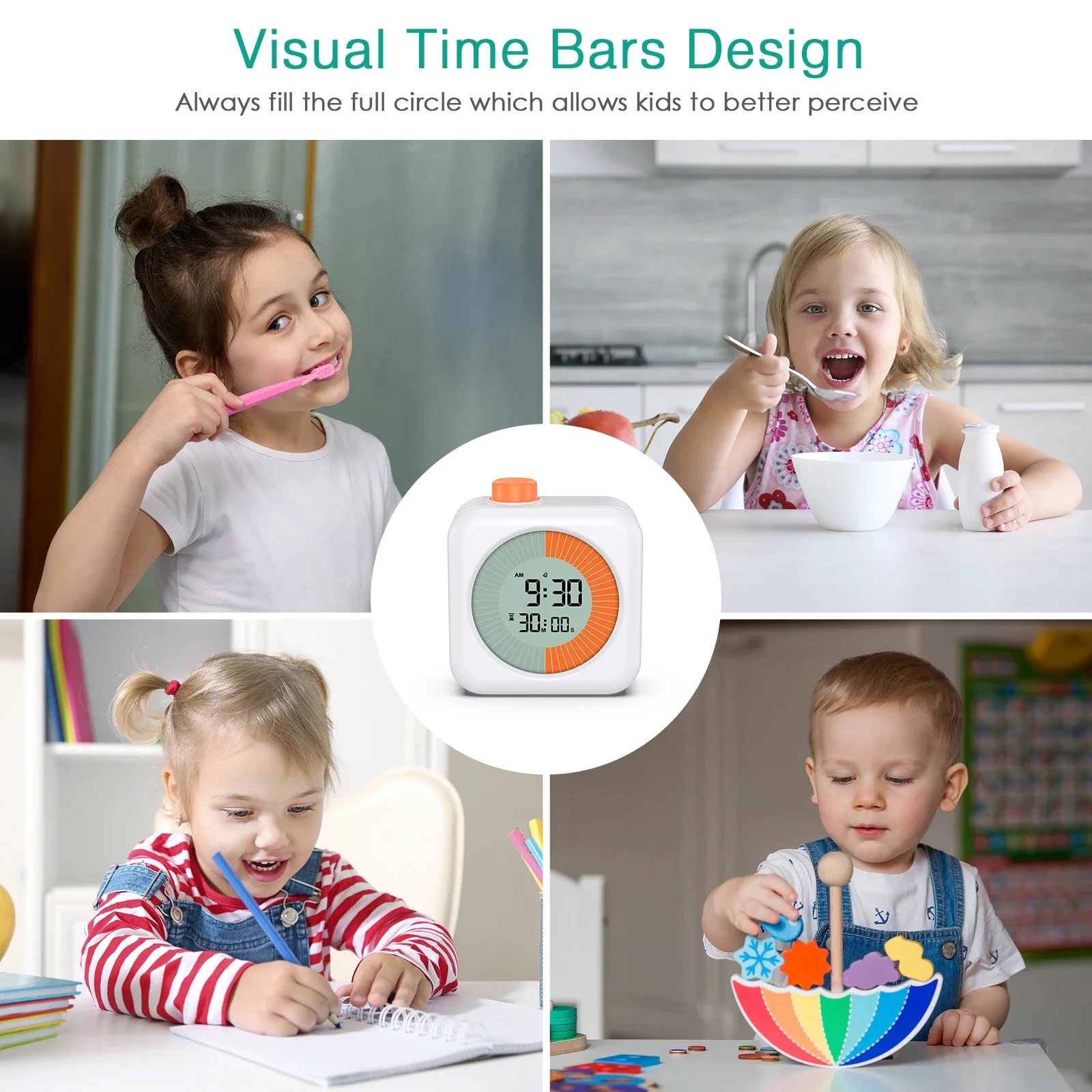 Visual Kids Visual Timer Visual Timer With Night Light, 60 Minute ...