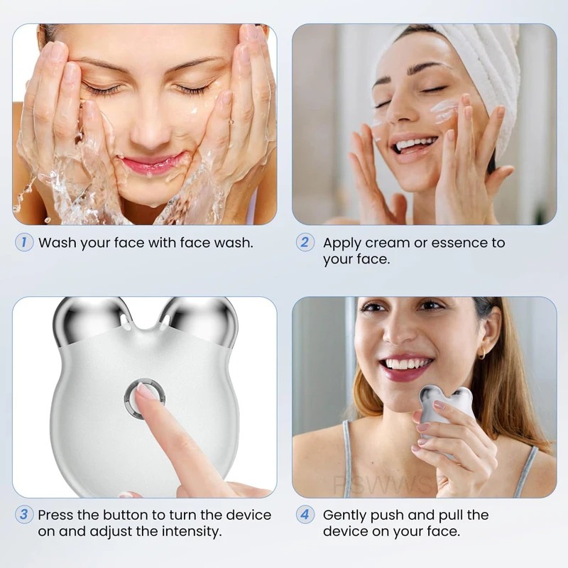 Mini Micro Current EMS Beauty Instrument Portable Rollers Face Slimming Massager EMS Delicate Contour Lifting Firming Skin Care 6