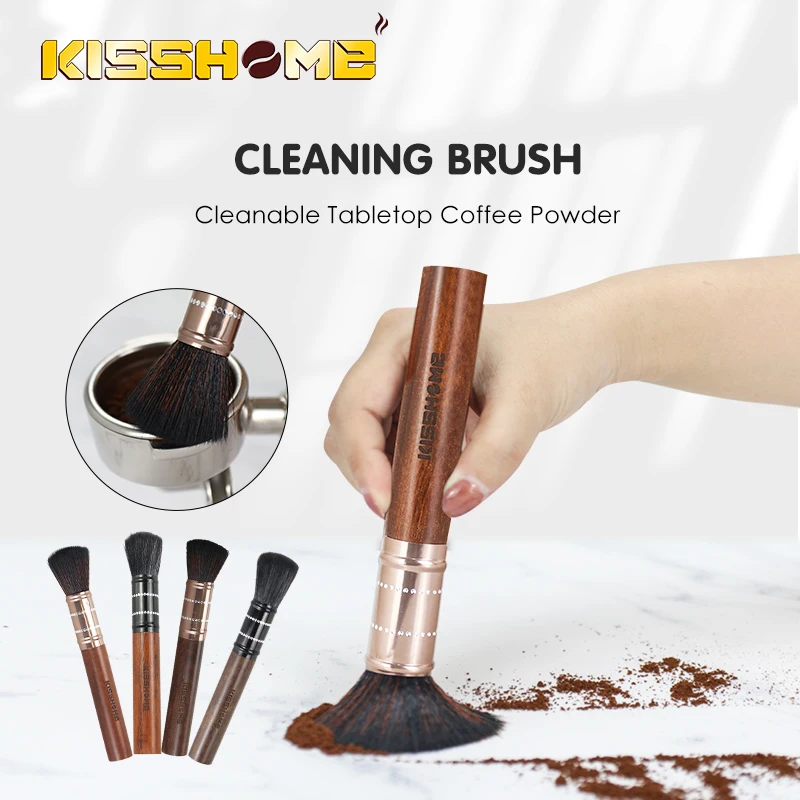 

Coffee Grinder Brush Ebony Rosewood Powder Dusting Clean Barista Tools Espresso Machine Accessories Cleaning Brush For Coffee
