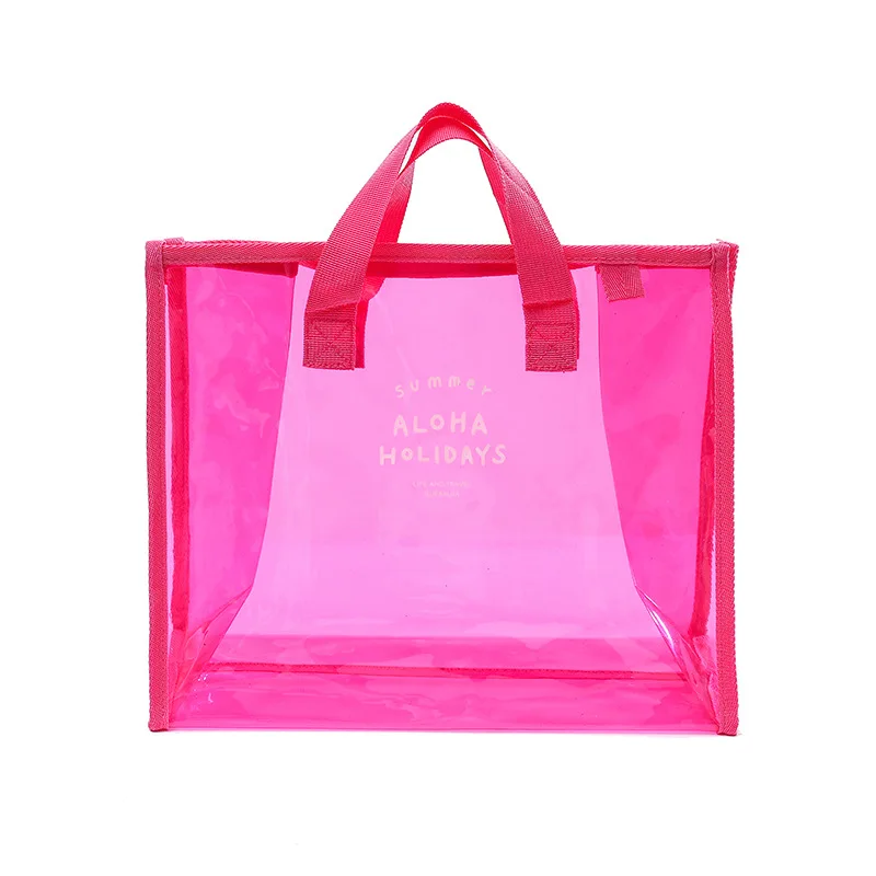 Clear Pvc Tote Bag Set, Trendy Jelly Crossbody Bag, Waterproof Summer Beach  Bag With Inner Pouch - Temu