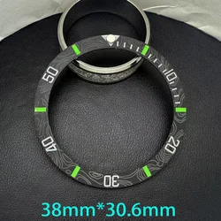 Imitation Carbon Fiber Curved Ceramics Bezel Insert (2)