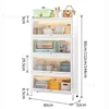 Home Kitchen Furniture Nordic Iron Kitchen Cabinets Living Room Balcony Multi-layer Crevice Snack Storage Cabinets with Wheels E 6