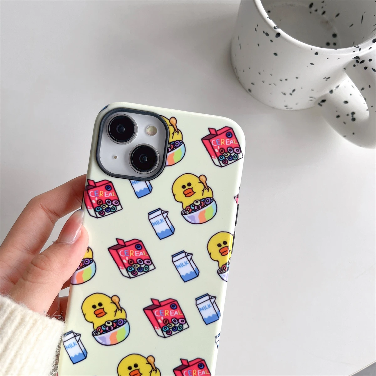 Duckling Pattern Magnetic Two-in-One Film Protective Case for iPhone