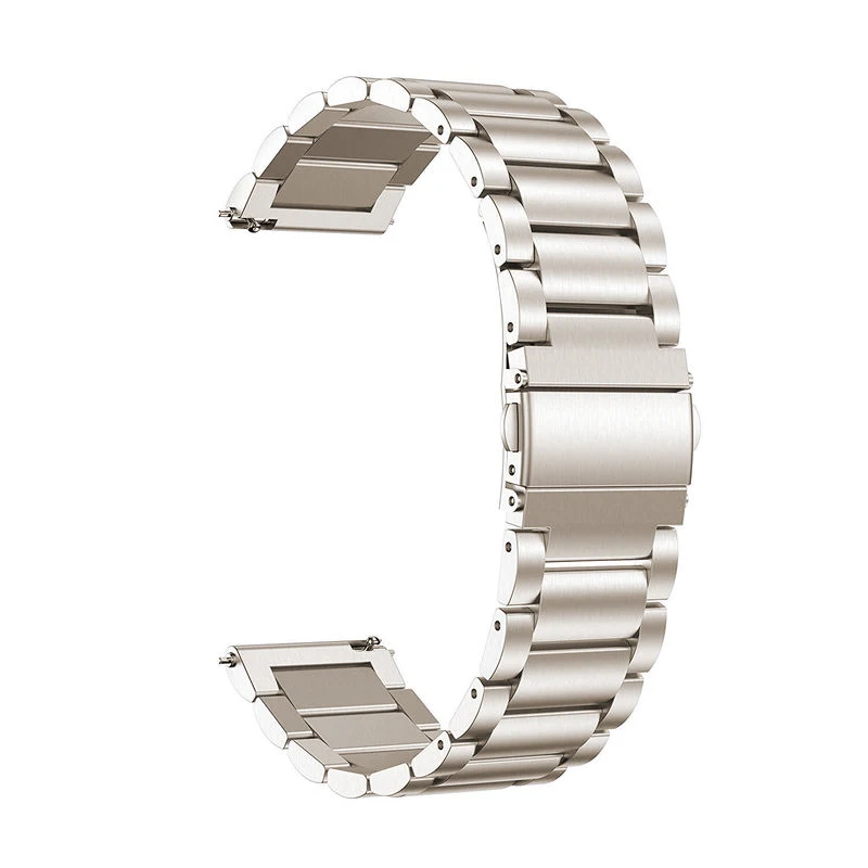 Premium Stainless Steel 22mm Smartwatch Strap with Metal Folding Clasp