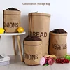 Kitchen Hessian Storage Bag for Garlic,Onions,Potato,Vegetable,Bread,Drawstring Sack,Fabric Burlap Bags Jute Potatoes Organizer 3