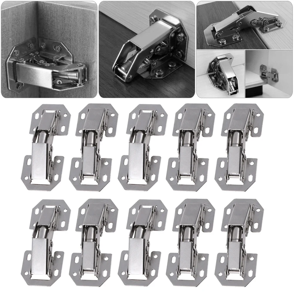 Cabinet Hinge 90 Degree No-Drilling Hole Cupboard Door Hydraulic Hinges 3/4in Soft Close With Screws Furniture Hardware 10pcs stainless steel hinges,door hinges