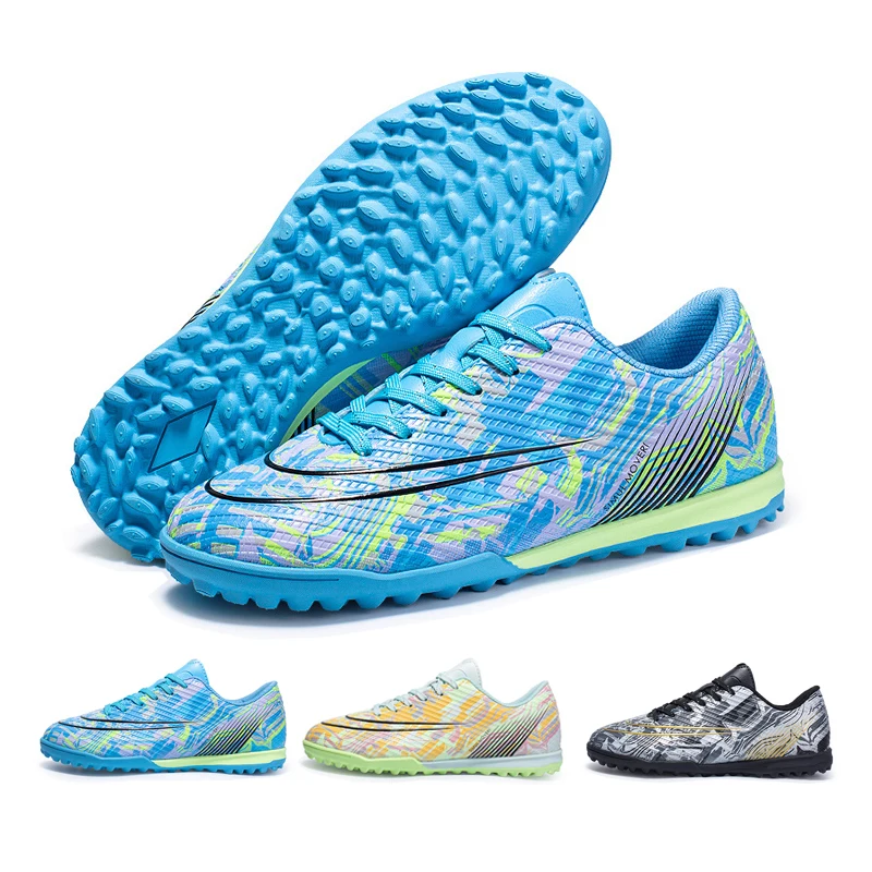 

New Football Boots Anti Slip TF High Quality Breathable Outdoor Grass Training Sports Men Women Sneakers Child Soccer Shoes