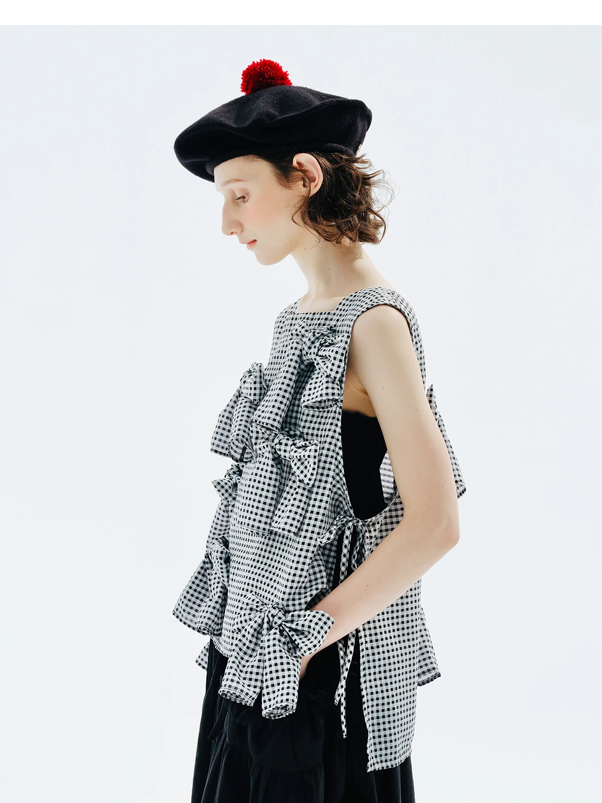 Totokaelo Sleeveless Bow Blouse