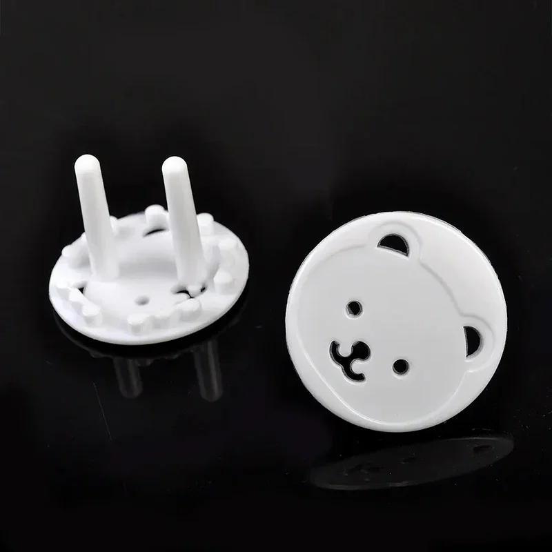 10pcs Plugs Protector Covers EU Power Socket Protection Cover Bear Thickened Kids Safety Electrical Outlet Anti Electric Shock socket covers