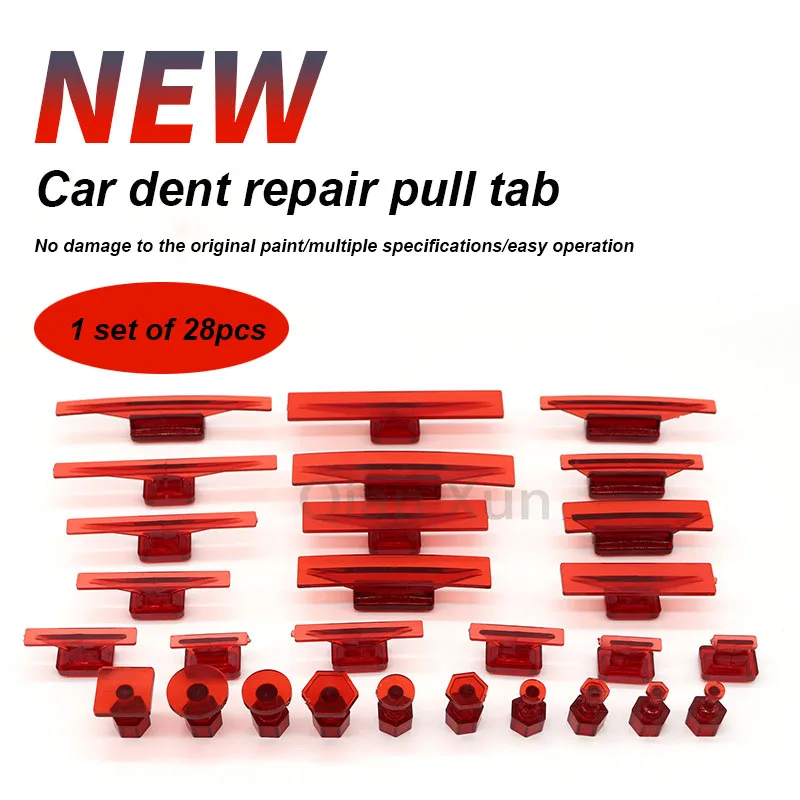 

28Pcs Glue Tabs Dent Lifter Tools Dent Puller Removal Tool For Auto Paintless Dent Repair Glue Tabs For Car Body