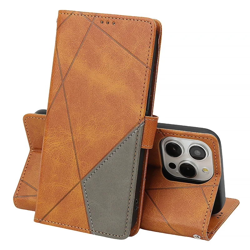 Leather Magnetic Flip Wallet Case with Card Slot Holder