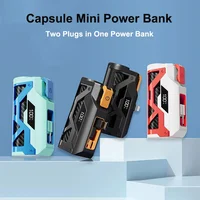 10000mAh Mini Capsule batterie externe Portable batterie externe double prise charge rapide Powerbank pour iPhone 16 Huawei Samsung Xiaomi 2