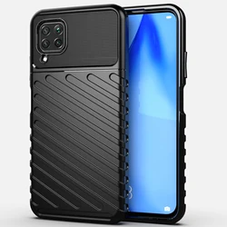 Luxury Shockproof Thunder Phone Case Cover for Nova 6 SE (Black)