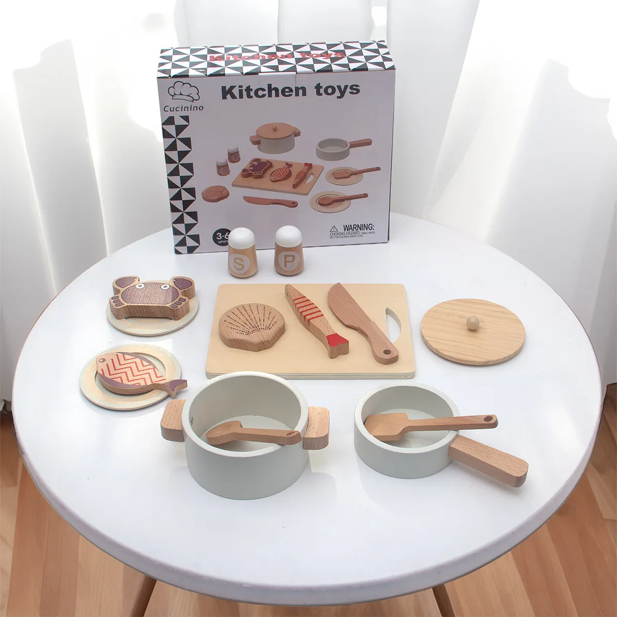 Natural Wood Children'S Preschool Toys Fruits And Vegetables Simulation Play House Kitchenware Cognitive Wooden Model Toys Gift