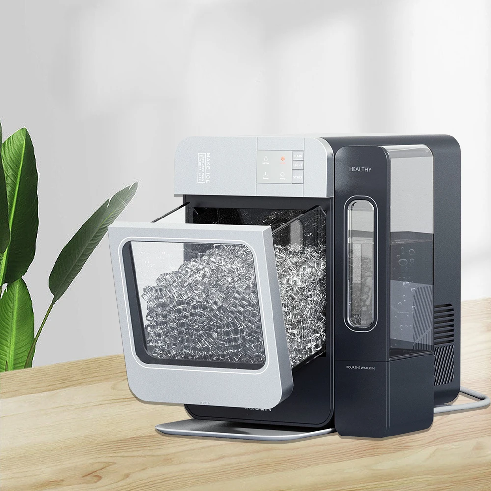 IC1501 AQUART Household Nugget Ice Maker with Thick Insulation Portable Self Cleaning Pellet Ice Machine Quietly