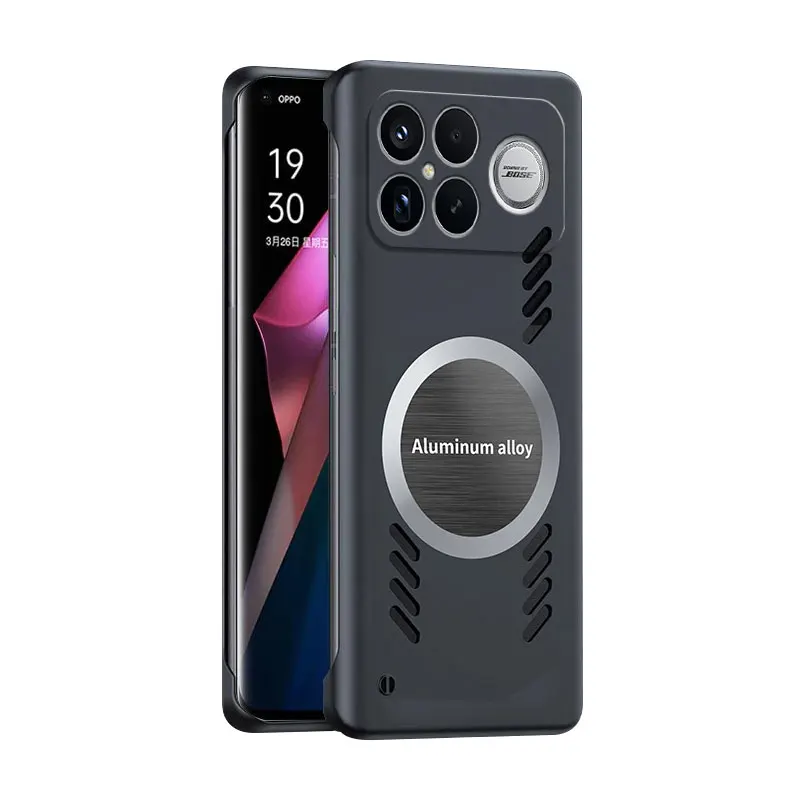 Heat Dissipating Magnetic Slim Shockproof Case with Frameless PC Hard Back