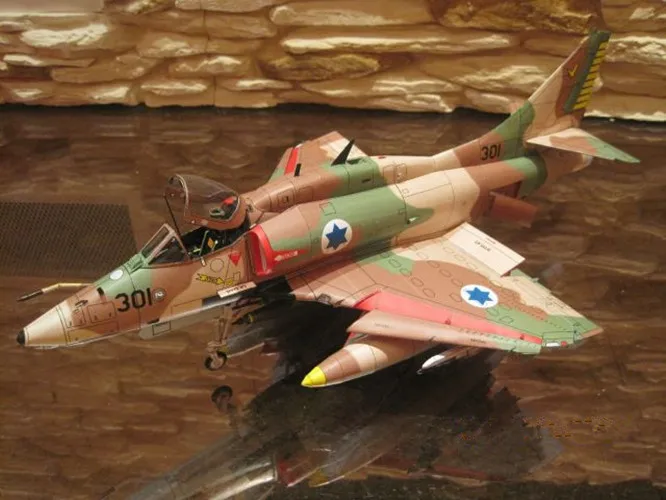1:32 Scale Douglas A-4 Skyhawk Attack Aircraft DIY Handcraft Paper Model Kit Handmade Toy Puzzles
