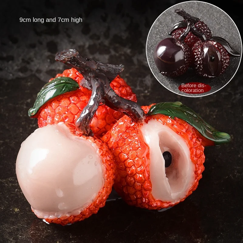 Color Change Litchi Tea Pet Gong Fu Tea Ceremony Accessories Decoration for Living Room PetsTea set accessories Decoration