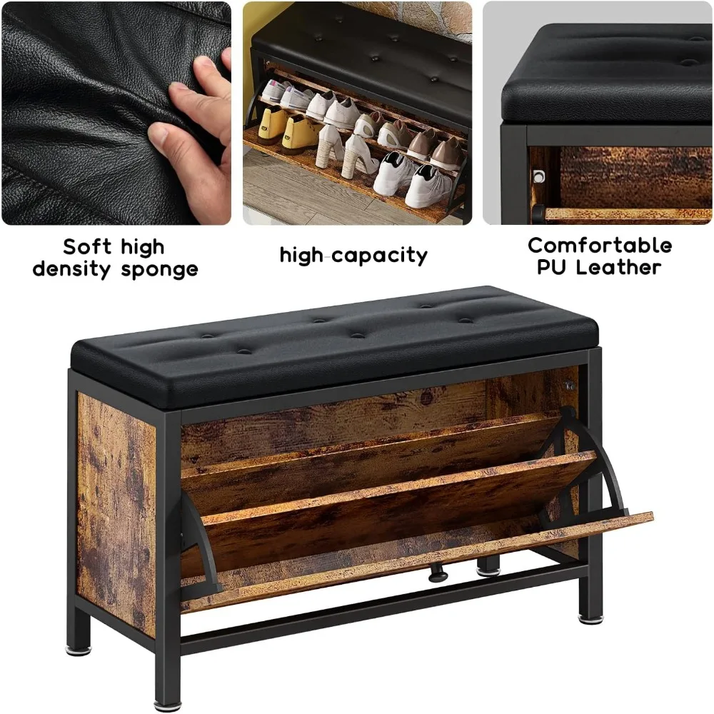 Mostmahes 8-10 Pairs Shoe Storage Bench with Hidden Shoe Rack, Entryway  Bench Seat with Shoe Storage Shelf, Shoe - AliExpress