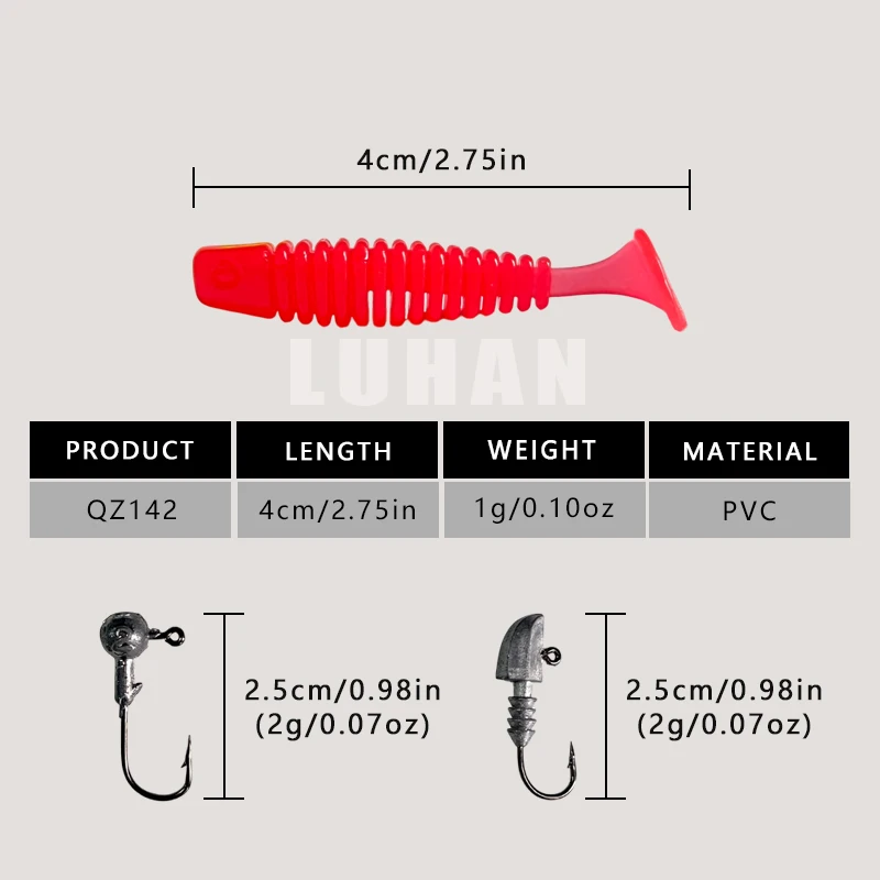 19 Stück weiche Angelköder mit Liple-Haken, einzigartige vibrierende Schwimmaction, gut gefertigte Angelköder für Barsch, Forelle, Crappie Walleye – Detail 8