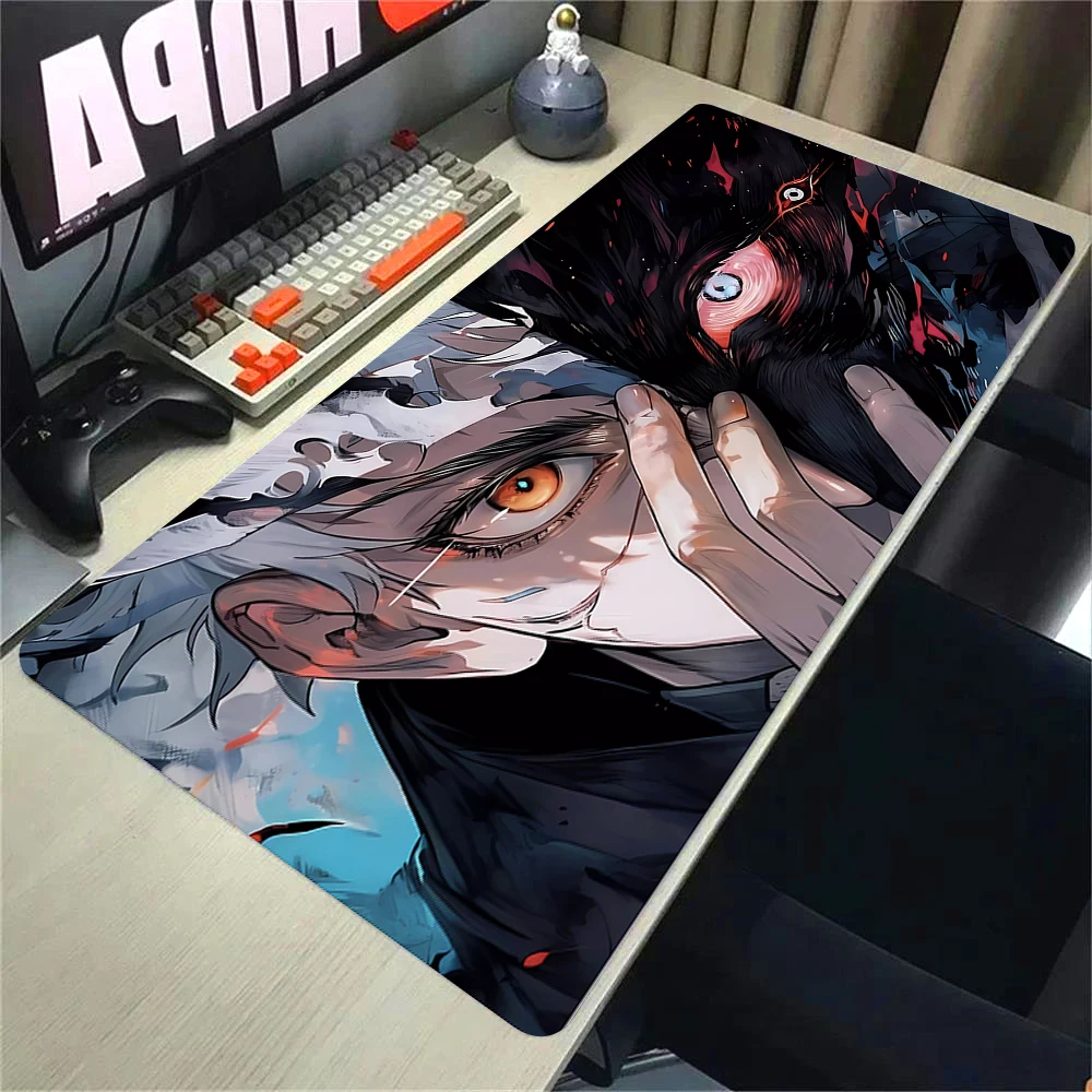 Gaming Mousepad Anime Jujutsu Kaisen Mouse Pad Gojo Satoru Large Gaming Mousepad Gamer Company Keyboard Mouse Mats Computer Desk Mat Big Carpet Mouse Pad Computer Desk Mat Anime Carpets