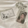MINKYS New Arrival Cool Aluminium Alloy Metal Kpop Photocard Holder Bead Chain Photo Card Holder Kawaii School Stationery 2