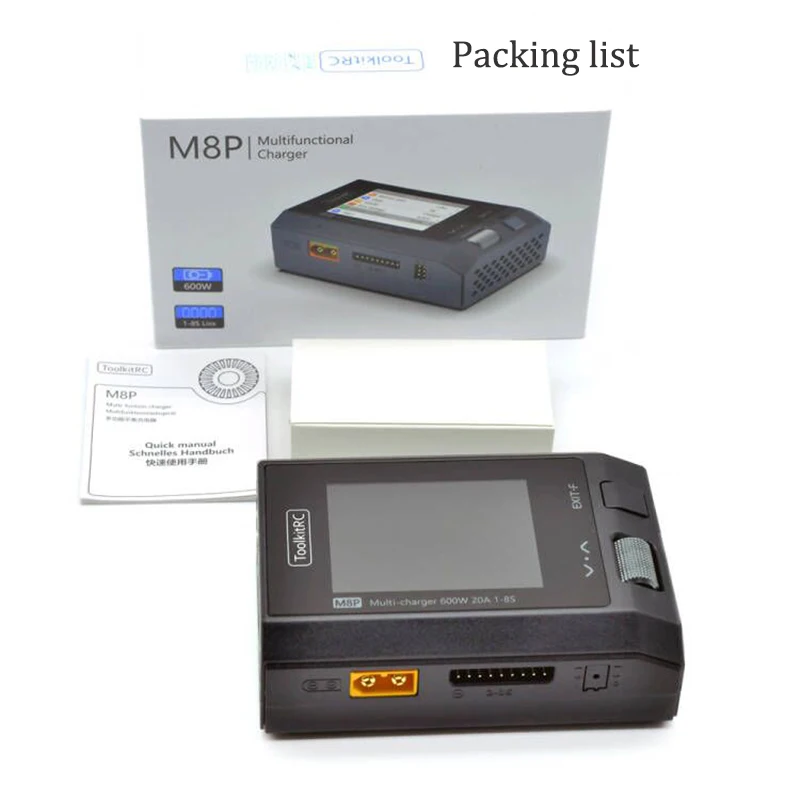 ToolkitRC ÷ ũ 뷱  , 1-8S Lipo LiHV Life Lion NiMh Pb ͸ RC 𵨿, M8P 600W 20A
