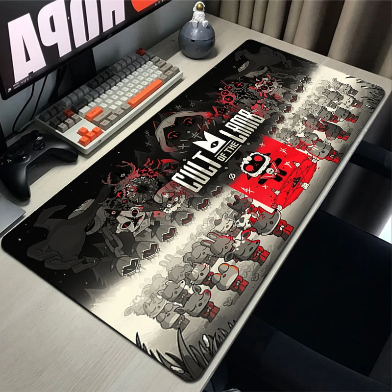 

Xxl Mousepad Anime Cult of the Lamb Desk Pad Mat Keyboard Gaming Mats Deskmat Playmat Deskpad Computer Tables Mouse Carpet Gamer